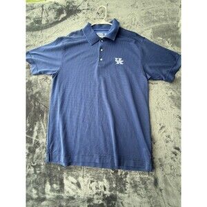 Cutter & Buck NANOTex Size XL Blue White UK University of Kentucky Polo Golf